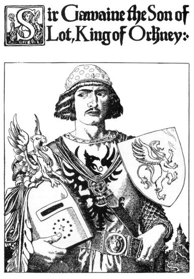 Sir Gawaine — a plate by Howard Pyle