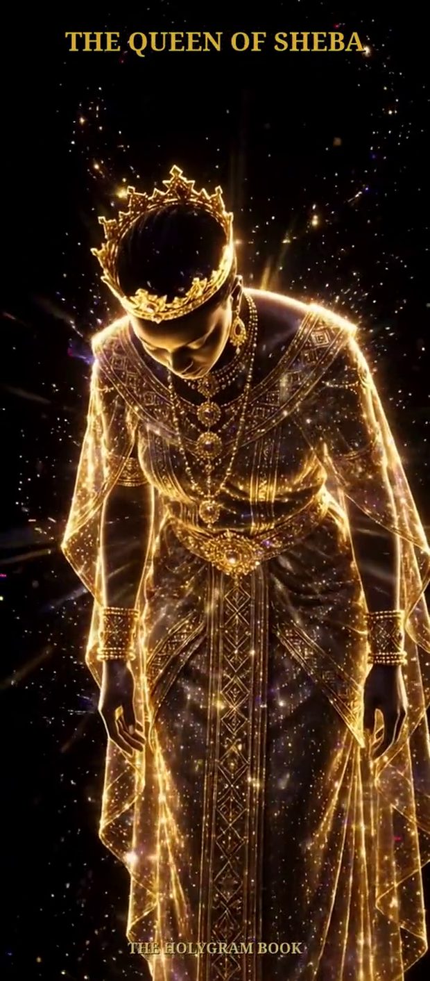 The Queen of Sheba's page — a frame from the book's opening movie