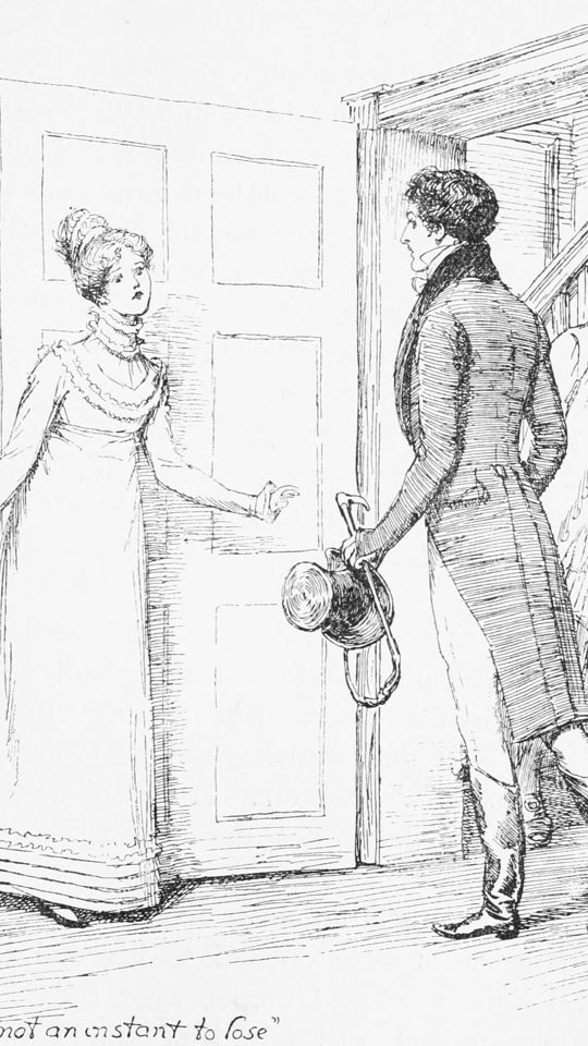 A second stage plate from the book — a Hugh Thomson illustration